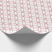 Dunkelrot an weißen Überschneiderkreisen Geschenkpapier (Ecke)