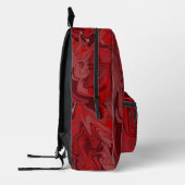 Dunkelrot Bedruckter Rucksack (Links)