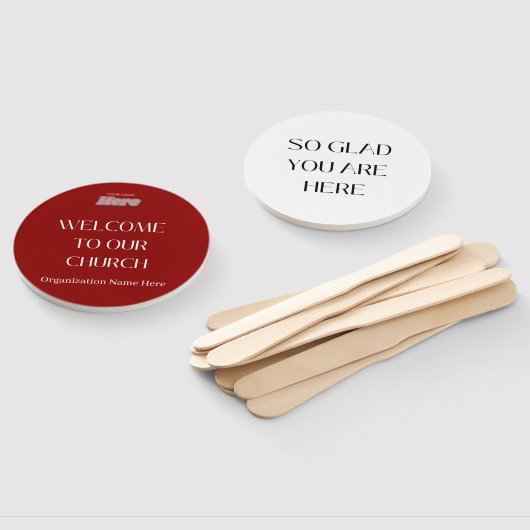 Dunkelrot Begrüßungshandlüfter Fächer (Non-assembled)