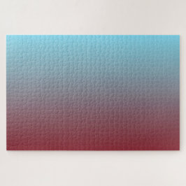 Dunkelrot bis leicht blau glatt, horizontal ausger puzzle