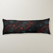 Dunkelrot, blau, Kratzer, Quadrat oder Würfel Seitenschläferkissen (Rückseite)