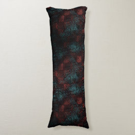 Dunkelrot, blau, Kratzer, Quadrat oder Würfel Seitenschläferkissen