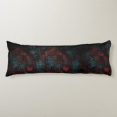 Dunkelrot, blau, Kratzer, Quadrat oder Würfel Seitenschläferkissen (Vorderseite)