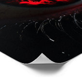 Dunkelrot-böse Augen - ins Abgrund stürzen" Poster (Ecke)