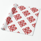 Dunkelrot Doppelfröhlichkeit - elegant Geschenkpapier (Ungerollt)