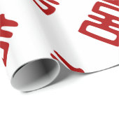 Dunkelrot Doppelfröhlichkeit - elegant Geschenkpapier (Rolleneckpunkt)