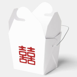 Dunkelrot Doppelfröhlichkeit - elegant Geschenkschachtel