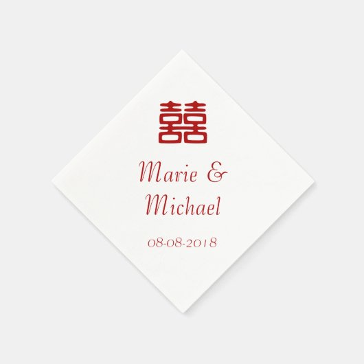 Dunkelrot Doppelfröhlichkeit - elegant Serviette (Ecke)