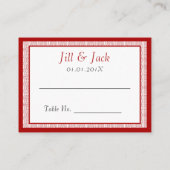 Dunkelrot Doppelglücklich - Extravagant Platzkarte (Rückseite)