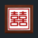 Dunkelrot Doppelglücklich - Platz Geschenkbox<br><div class="desc">Das Double Happiness Symbol ist ein chinesisches Piktogramm,  das ein glückliches Paar darstellt,  das die Hände hält. Sie werden das überall auf einer chinesischen Hochzeit sehen,  aber vielleicht möchten Sie ein neues Kind feiern oder einfach nur Ihre Liebe zeigen!</div>