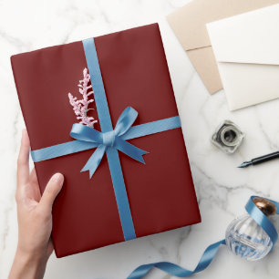 Dunkelrot, einfarbig minimalistisches Design Geschenkpapier