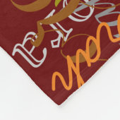 Dunkelrot - Farbnamentypografie Fleecedecke (Ecke)