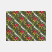 Dunkelrot-Freesie Fleecedecke (Vorderseite (Horizontal))