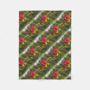 Dunkelrot-Freesie Fleecedecke