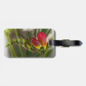 Dunkelrot-Freesie Gepäckanhänger (Rückseite horizontal)