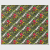 Dunkelrot-Freesie Geschenkpapier (Flach)