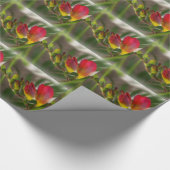 Dunkelrot-Freesie Geschenkpapier (Ecke)