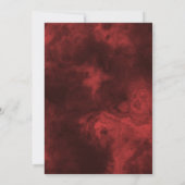 Dunkelrot-Ganzes-Marmorhochzeit Einladung (Rückseite)