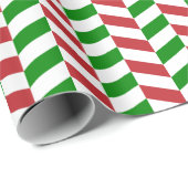 Dunkelrot, Grün und Weiß Geschenkpapier (Rolleneckpunkt)