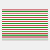 Dunkelrot, Grün und Weiß Geschenkpapier Set (Vorderseite 3)