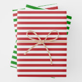 Dunkelrot, Grün und Weiß Geschenkpapier Set (Beispiel)