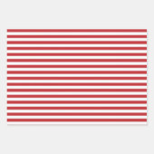 Dunkelrot, Grün und Weiß Geschenkpapier Set (Vorderseite)