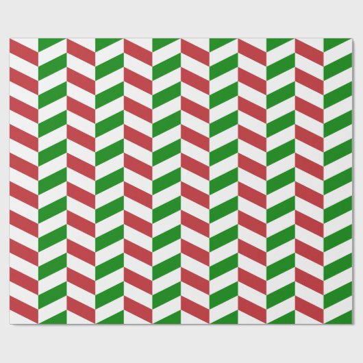 Dunkelrot, Grün und Weiß| XL | Geschenkpapier (Flach)