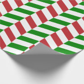 Dunkelrot, Grün und Weiß| XL | Geschenkpapier (Ecke)