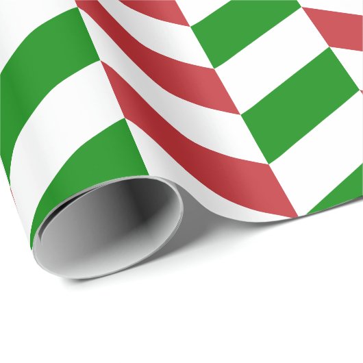 Dunkelrot, Grün und Weiß| XL | Geschenkpapier (Rolleneckpunkt)