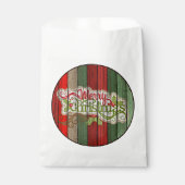 Dunkelrot-grünes Weathered-Holzplanken-Muster Geschenktütchen (Vorderseite)