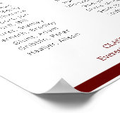 Dunkelrot im Gedenken an unsere Klassenkameraden Poster (Ecke)