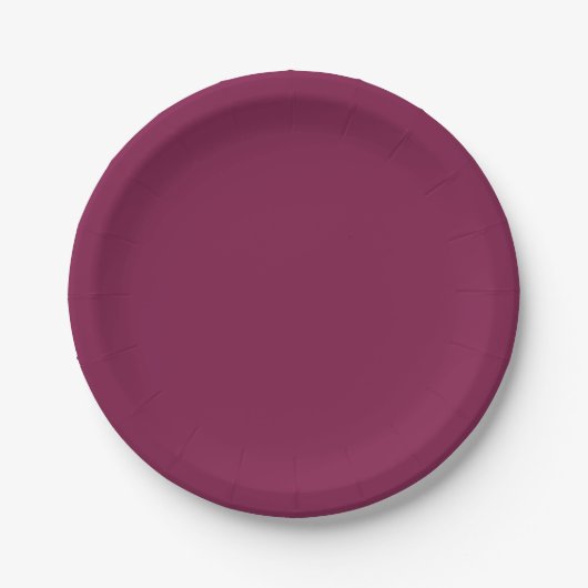 Dunkelrot/Maroon-Papierplatte Pappteller (Vorderseite)