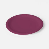 Dunkelrot/Maroon-Papierplatte Pappteller (Schrägansicht)