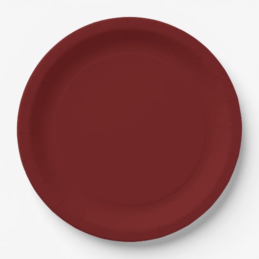 Dunkelrot, Maroon, solide Farbe Pappteller (Vorderseite)