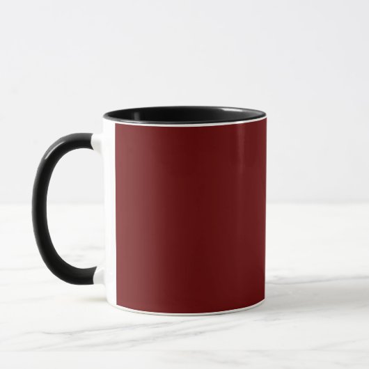 Dunkelrot, Maroon, solide Farbe Tasse (Links)