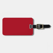 Dunkelrot mit schwarzem Text Gepäckanhänger (Vorderseite horizontal)