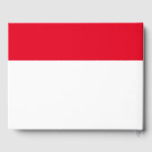 Dunkelrot - oberer Farbblock auf weißem Text Gästebuch (Rückseite)