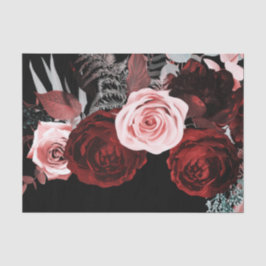 Dunkelrot-rosa Blume Blumengrün Hochzeit Seidenpapier