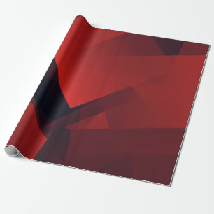 Dunkelrot-schwarzes Quadratmuster Geschenkpapier