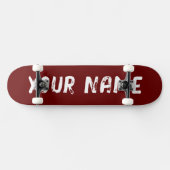 Dunkelrot Skateboard (Horizontal)