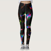 Dunkelrot und farbige Relief und Tiefe Leggings (Vorderseite)