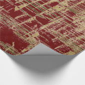 Dunkelrot und Gold Moderne Kunst Geschenkpapier (Ecke)