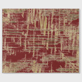 Dunkelrot und Gold Moderne Kunst Geschenkpapier (Flach)