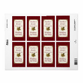 Dunkelrot und goldenes Leaf Wedding Mini Weine Lab (Vorne)