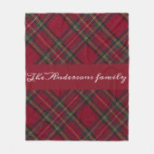 Dunkelrot und grüne Weihnachten kariert Fleecedecke (Vorderseite)
