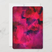 Dunkelrot und Lila Abstrakter Geburtstag Einladung (Rückseite)