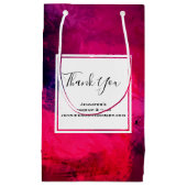 Dunkelrot und Lila kühl Moderne Abstrakt Danke Kleine Geschenktüte (Vorderseite)