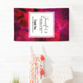 Dunkelrot und Lila kühl Moderner Abstrakter Geburt Banner (Insitu)