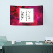 Dunkelrot und Lila kühl Moderner Abstrakter Geburt Banner (Messeveranstaltung)