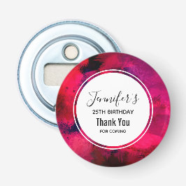 Dunkelrot und Lila kühl Moderner Abstrakter Geburt Flaschenöffner